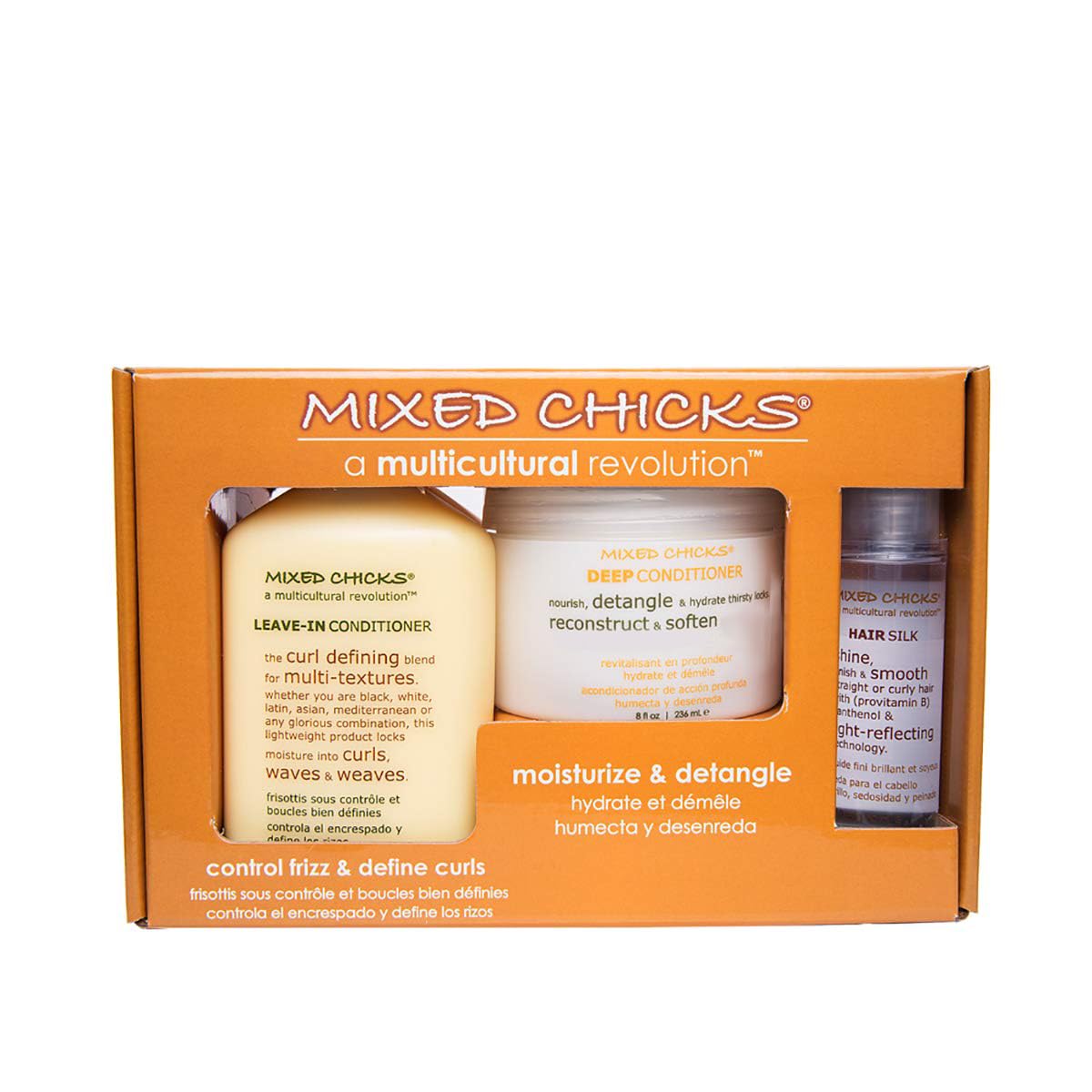 Mixed Chicks Shampoo bottle shows cleansing for soft, manageable curls