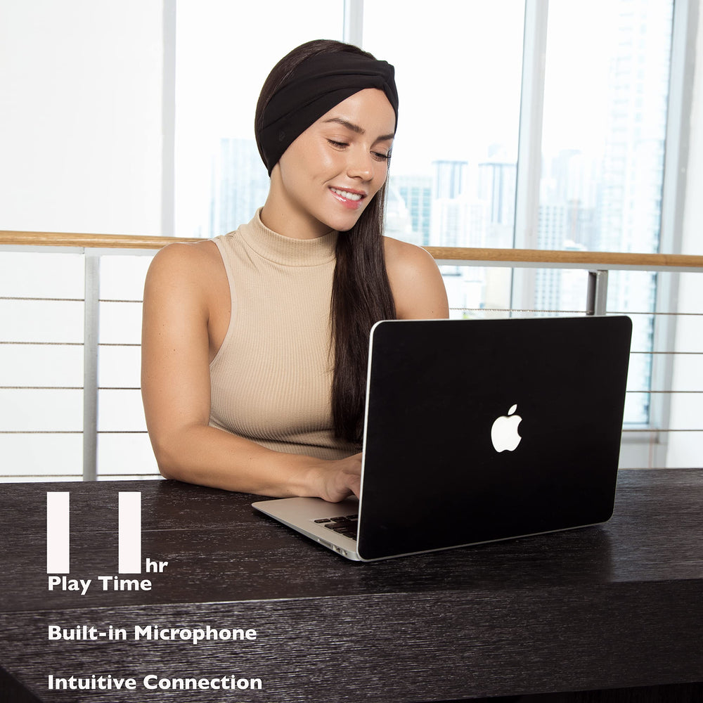 Mixiba headband built-in mic enables hands-free calls during work or travel