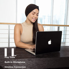 Mixiba headband built-in mic enables hands-free calls during work or travel