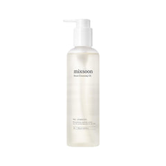 Mixsoon Bean Cleansing Oil bottle pour demonstrates a lightweight cleanse for refreshed skin.