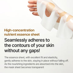 mixsoon Bean Collagen Hydrogel Mask essence absorption closeup shows concentrated nutrients