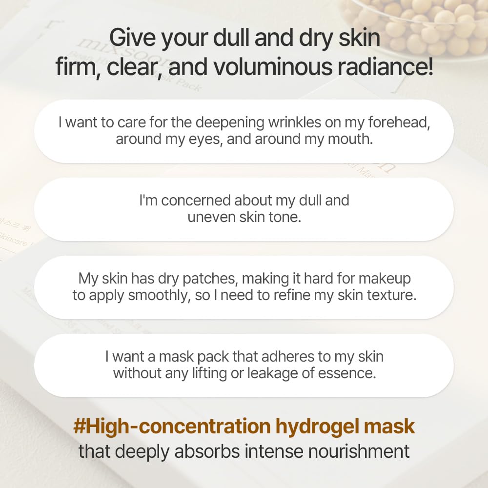mixsoon Bean Collagen Hydrogel Mask sheet texture closeup