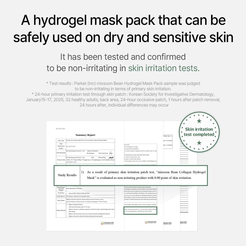 mixsoon Bean Collagen Hydrogel Mask triple-pack display for routine hydration