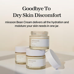 Mixsoon Bean Cream texture swirl demonstrates thick non sticky moisture for dull skin.