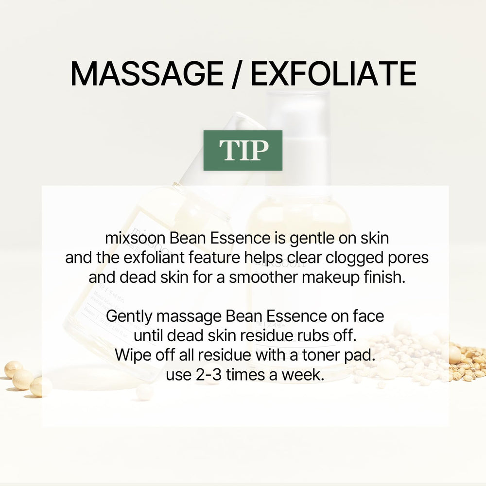 Mixsoon Bean Essence glow after use shows dewy complexion