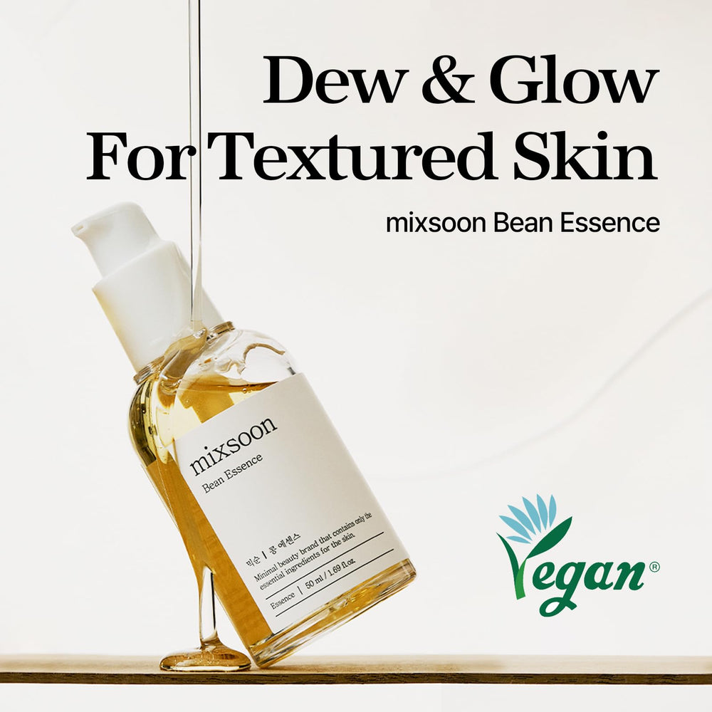 Mixsoon Bean Essence dispense demonstrates easy application for daily skincare.
