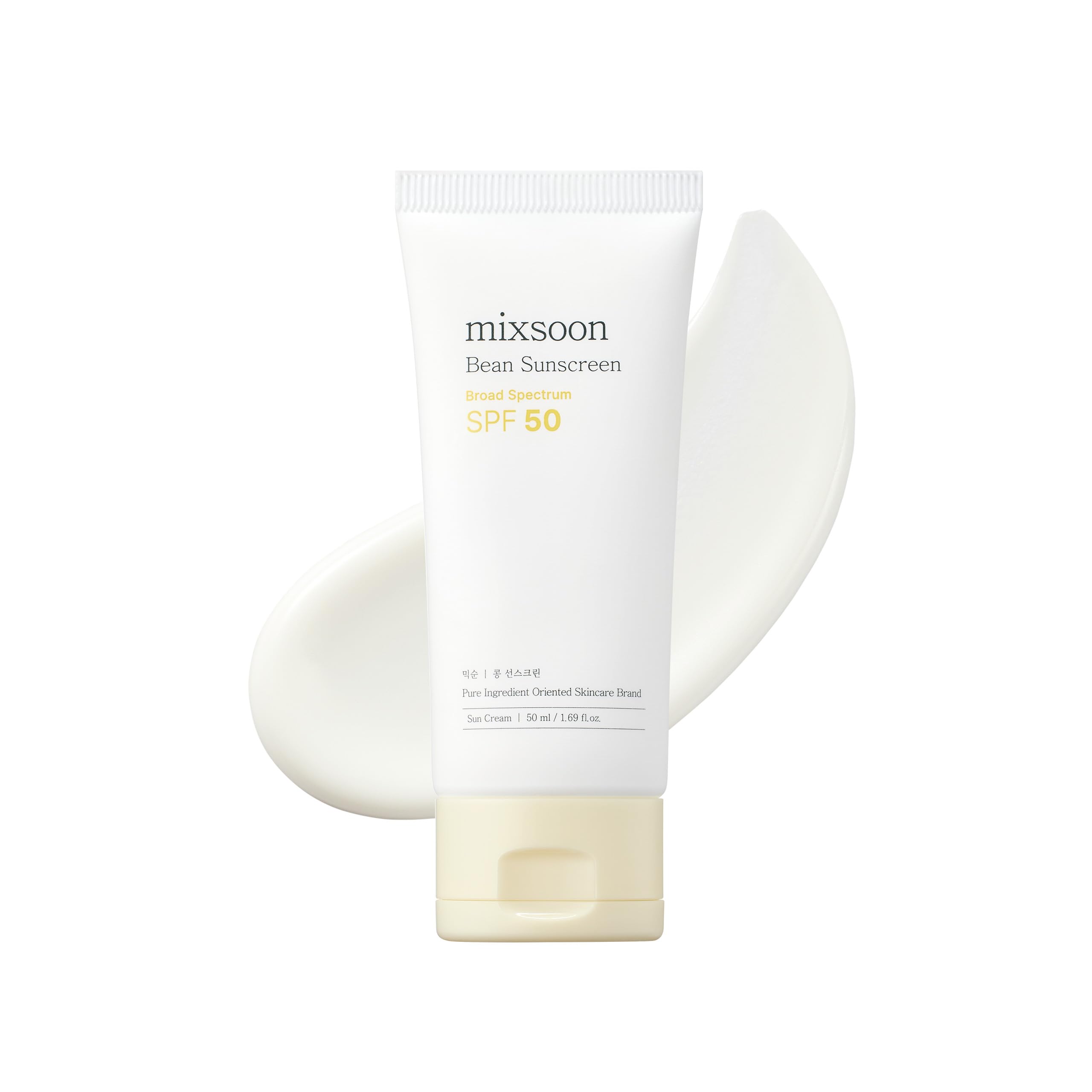 Mixsoon Bean Sunscreen bottle front showing SPF 50 sun protection for daily use.