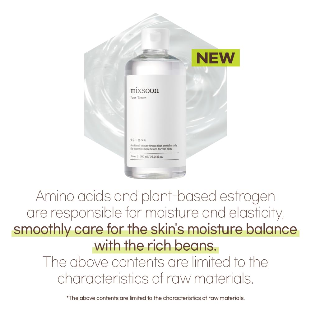 Mixsoon Bean Toner texture close-up looks light and refreshing on skin.