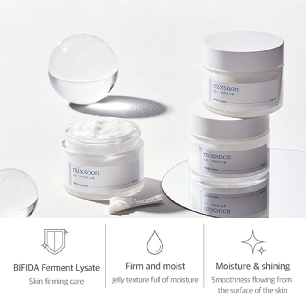 Mixsoon Bifida Cream rich with ferment extract nourishes skin.