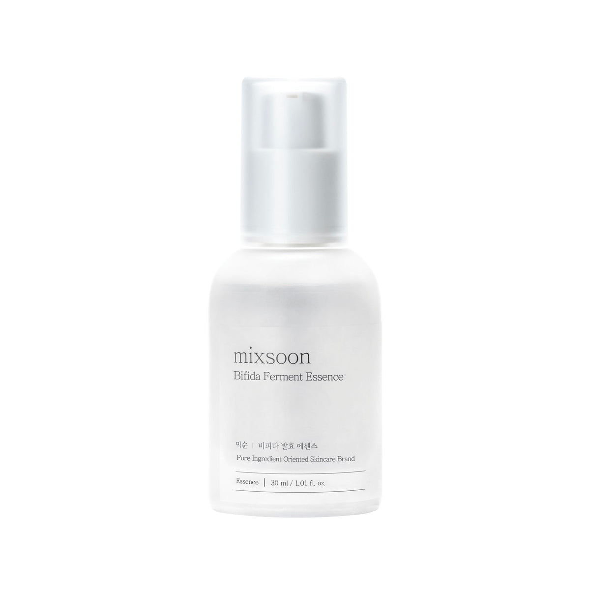 Mixsoon Bifida Ferment Essence bottle highlights hydrating barrier-care potential.