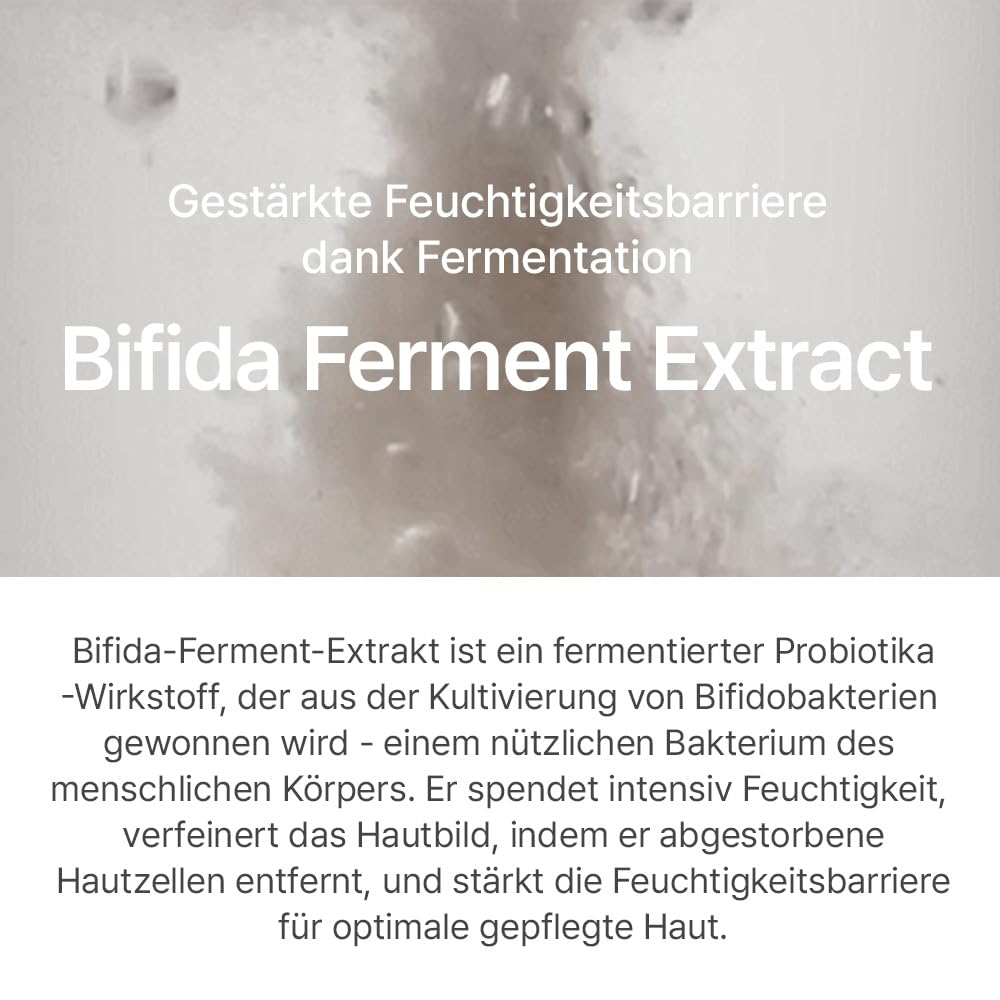 Mixsoon Bifida Ferment Essence dispenser demonstrates quick absorption in a clean routine.