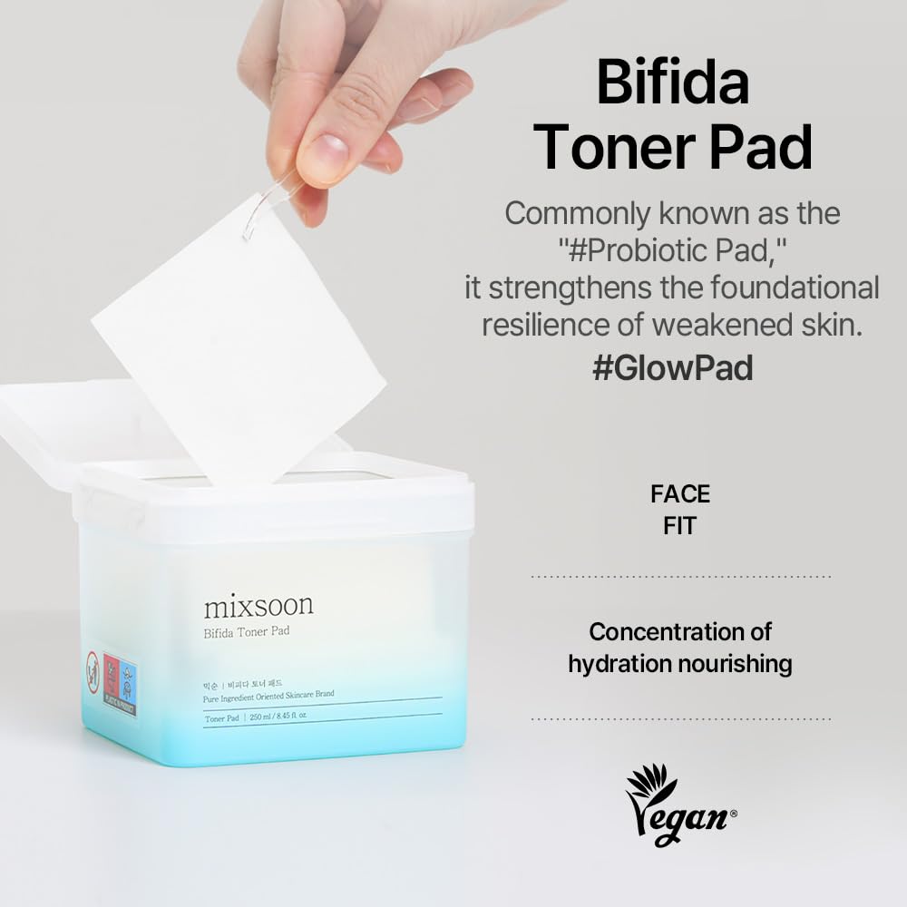 mixsoon bifida toner pad three-layer rayon sponge close-up illustrating absorbent texture for efficient application