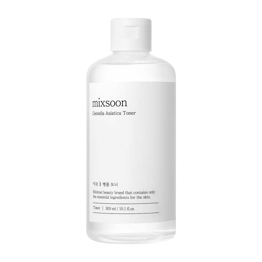 Mixsoon Centella Asiatica Toner bottle showcases soothing hydration for sensitive skin