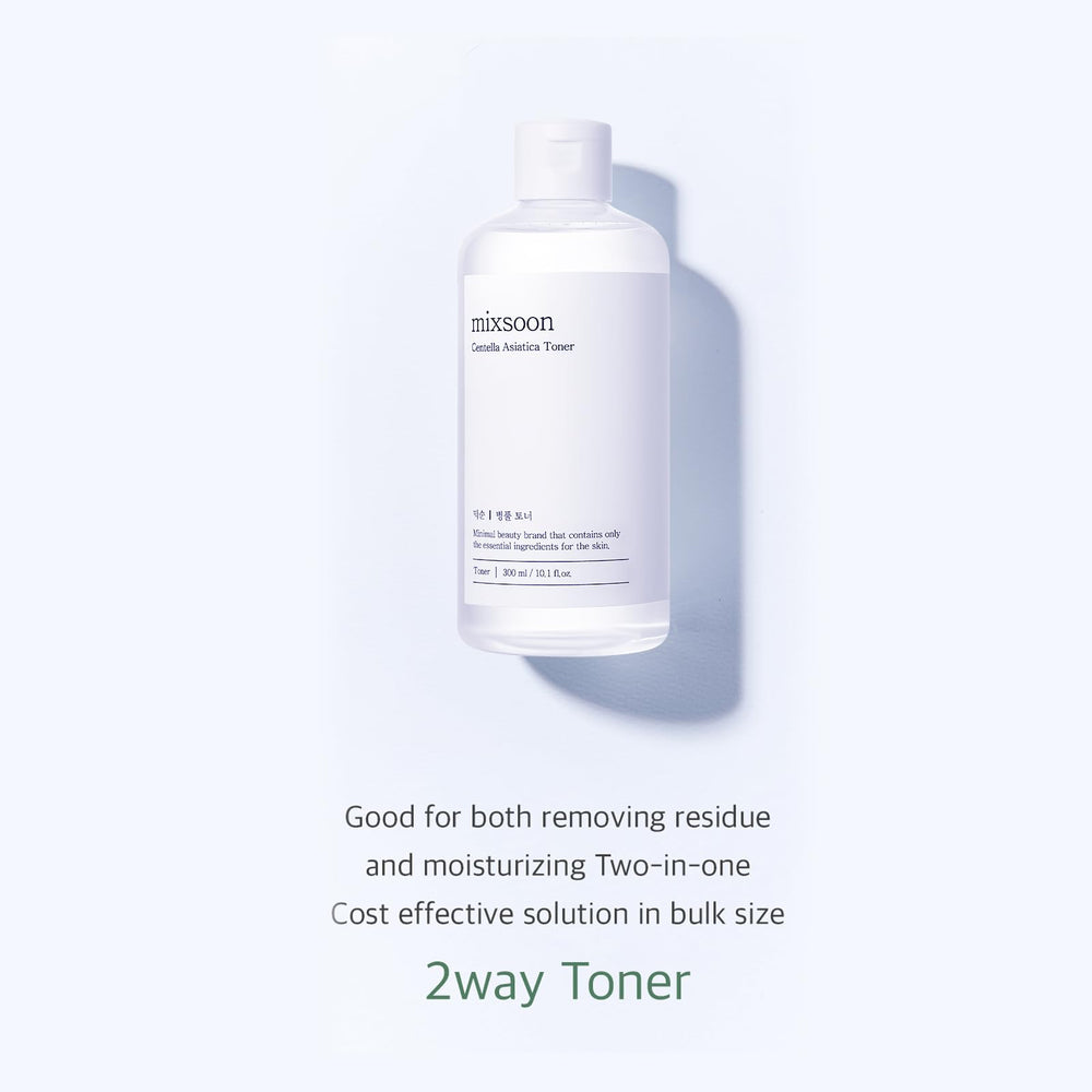 Mixsoon Centella Asiatica Toner hydration closeup shows 24-hour moisture lock