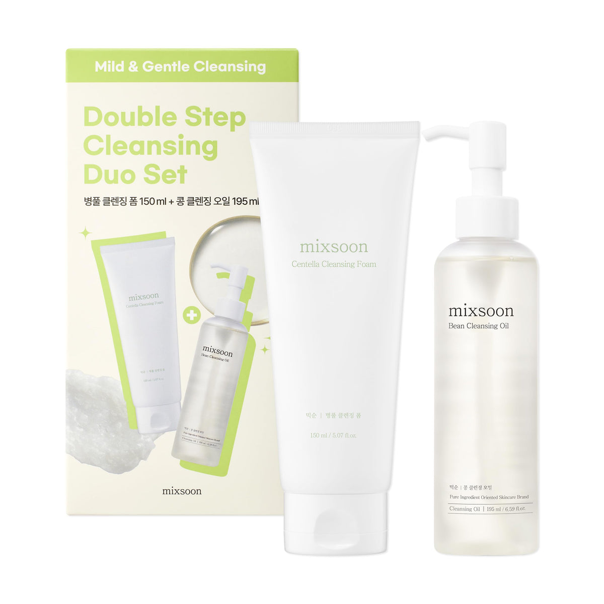 Mixsoon Centella Foam lather shows gentle cleansing with soothing hydration for balanced skin.