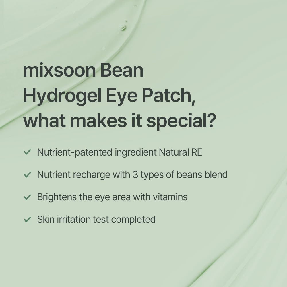 Mixsoon Cica-Hyal Eye Patch routine shot suggesting refreshed, glass-like glow