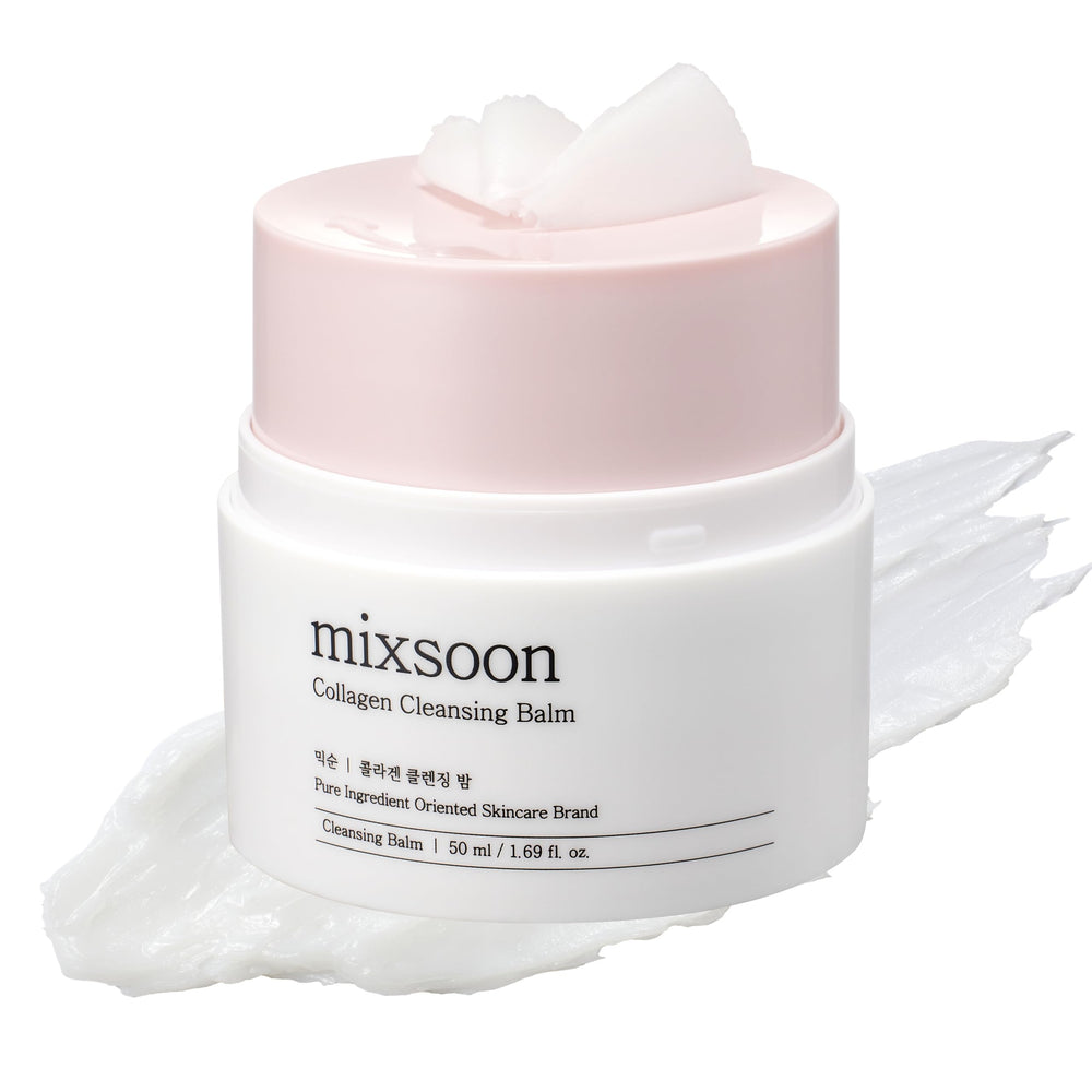 Mixsoon collagen cleansing balm packaging shows refillable design for reduced waste