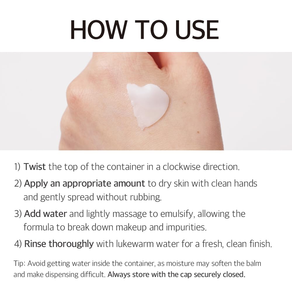 Hand twisting balm demonstrates spatula-free design for clean application