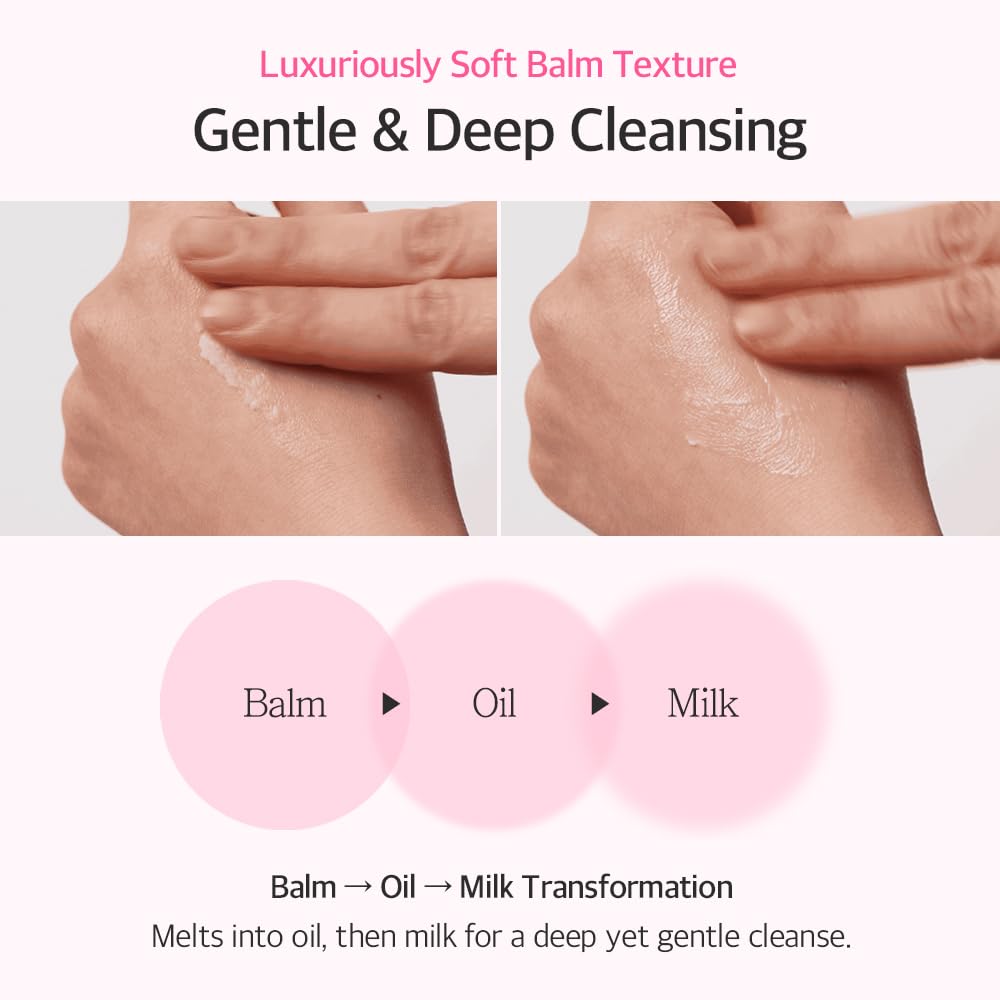 Rinsing with water after cleansing reveals soft skin with Mixsoon balm