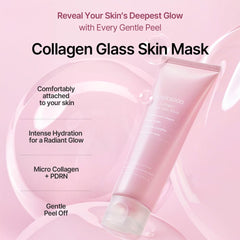 Mixsoon Collagen Glass Skin Mask application spread showing silky texture