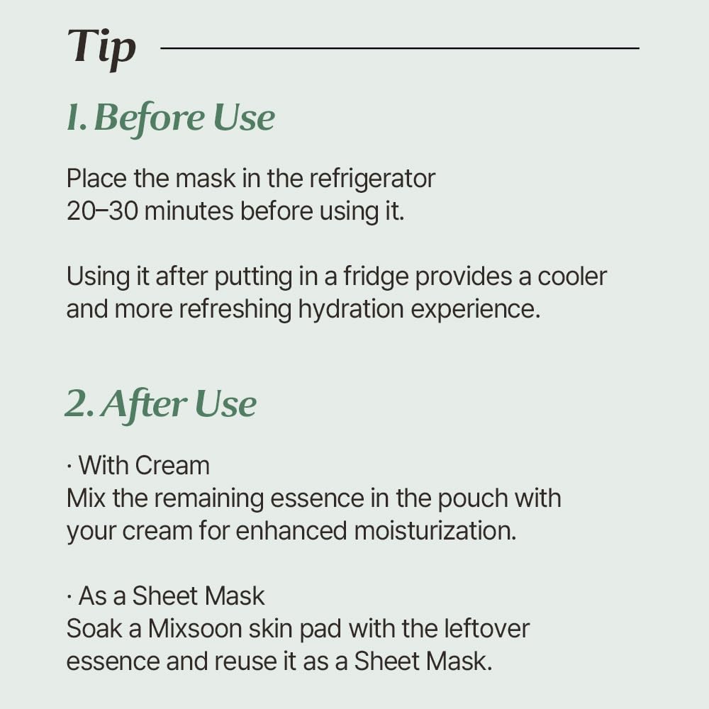Mixsoon Daily Mask Weekly Care Set Saturday Moisture Mask delivers hydration and softness.