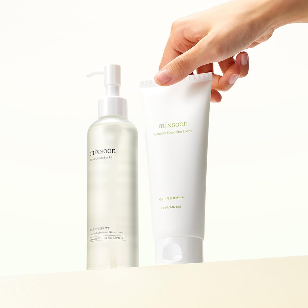 Mixsoon Double Cleansing Set packaging highlights compact two-step routine for efficient skincare.