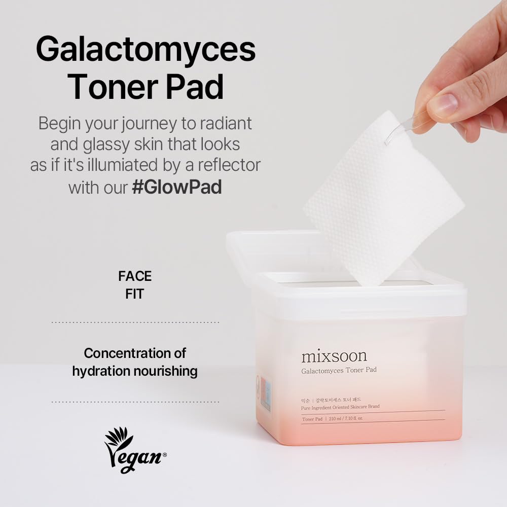mixsoon galactomyces toner pad embossed lyocell close-up highlights soft skin smoothing.