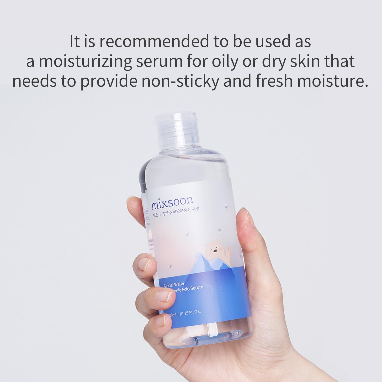 Mixsoon Glacier Water Serum moisture layering idea for deeper hydration.