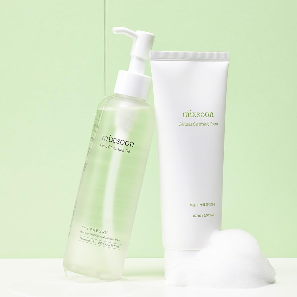 Mixsoon Korean Glass Skin Routine display showcases premium minimalist kit for hydrated complexion.