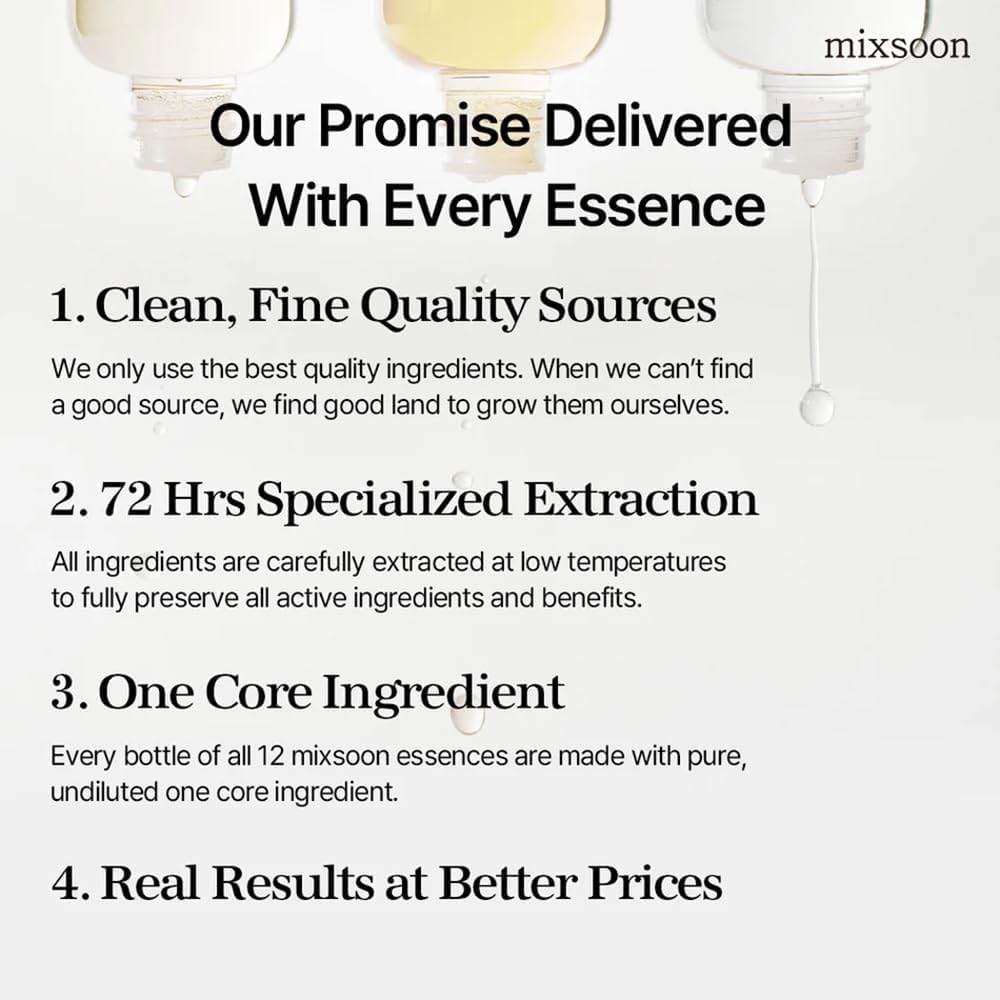 Mixsoon Soondy glass-skin routine setup suggests balanced, hydrated complexion