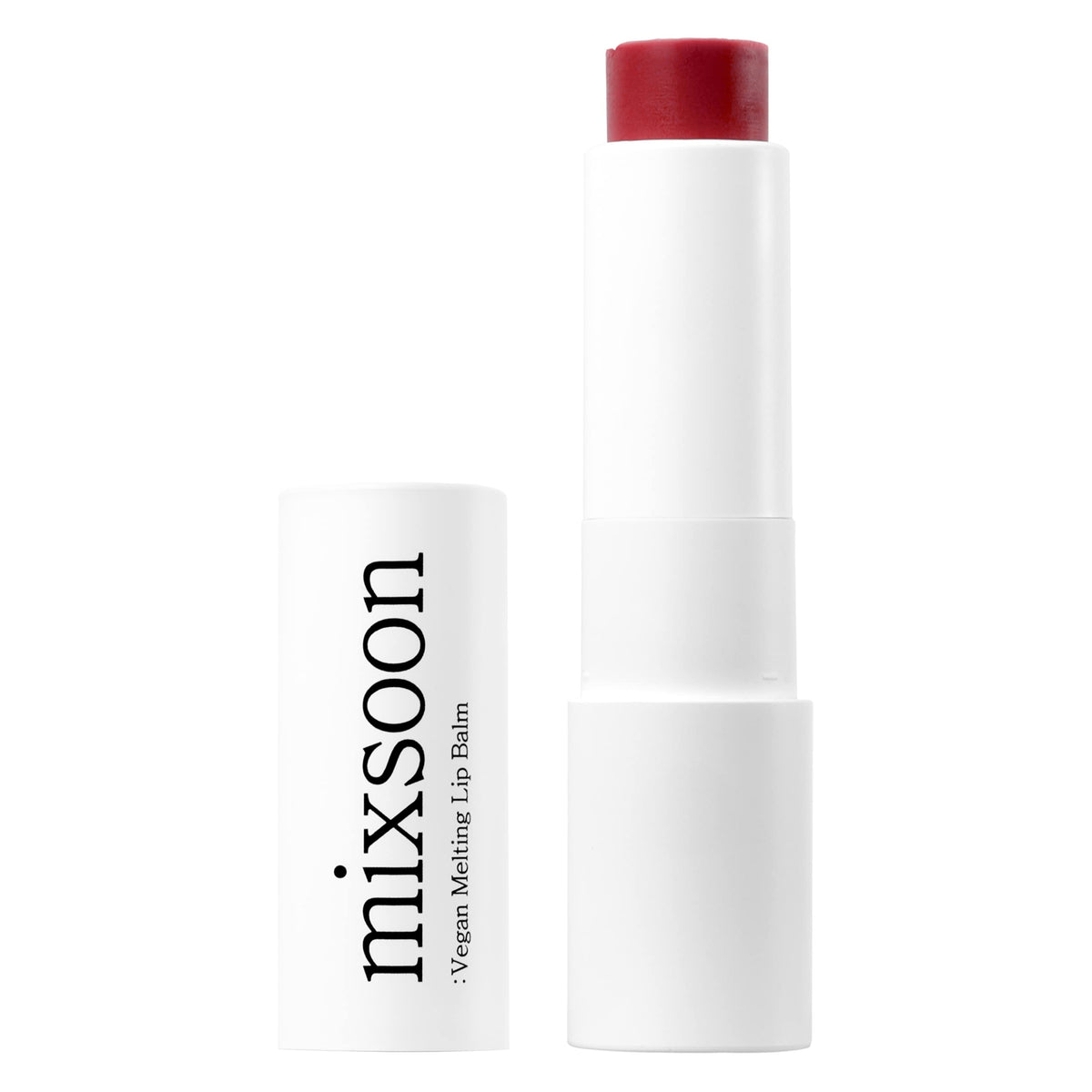 mixsoon vegan melting lip balm dry-rose-tube delivers natural rosy tint for hydrated lips