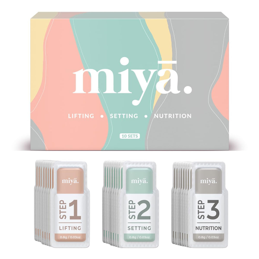 MIYA LASH 2in1 brow lamination and lash lift packaging for at-home use