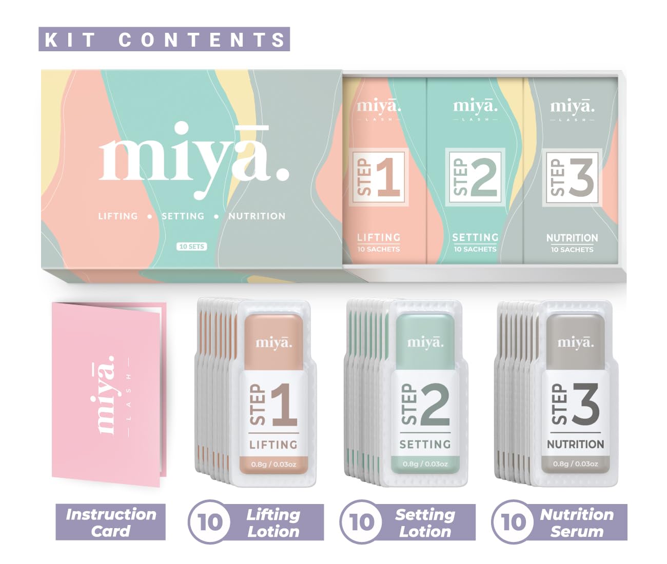 MIYA LASH 2in1 lifting lotion sachet for quick lash lift