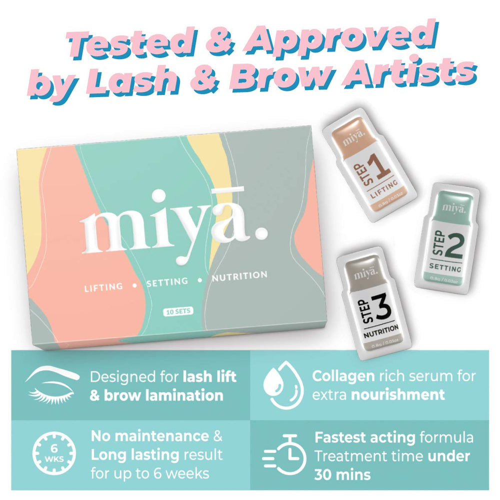 MIYA LASH nutrition serum sachet nourishes lashes and brows for shine
