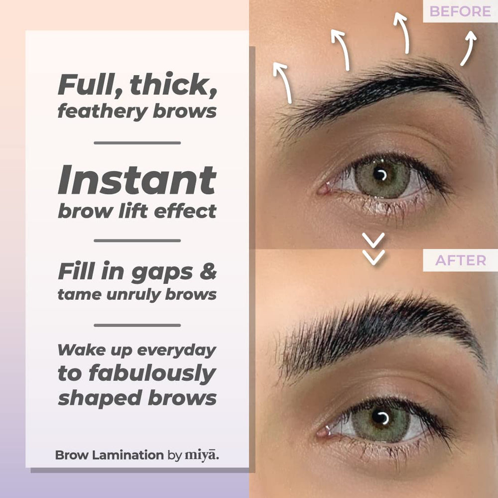 MIYA LASH brow lamination kit brushes and tools for precise at-home use.