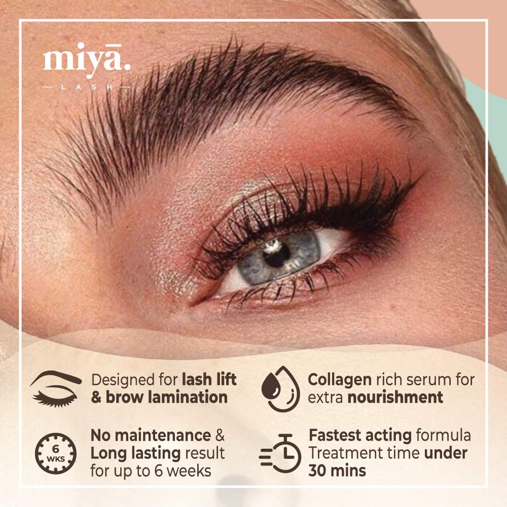 MIYA LASH silicone shields used during lift for safe, even application.