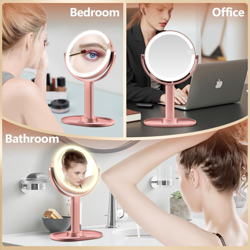 MIYADIVA cordless mirror powered by a 2000 mAh battery