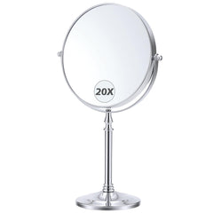 MIYADIVA magnifying mirror 20x on stand close-up for precise makeup detail