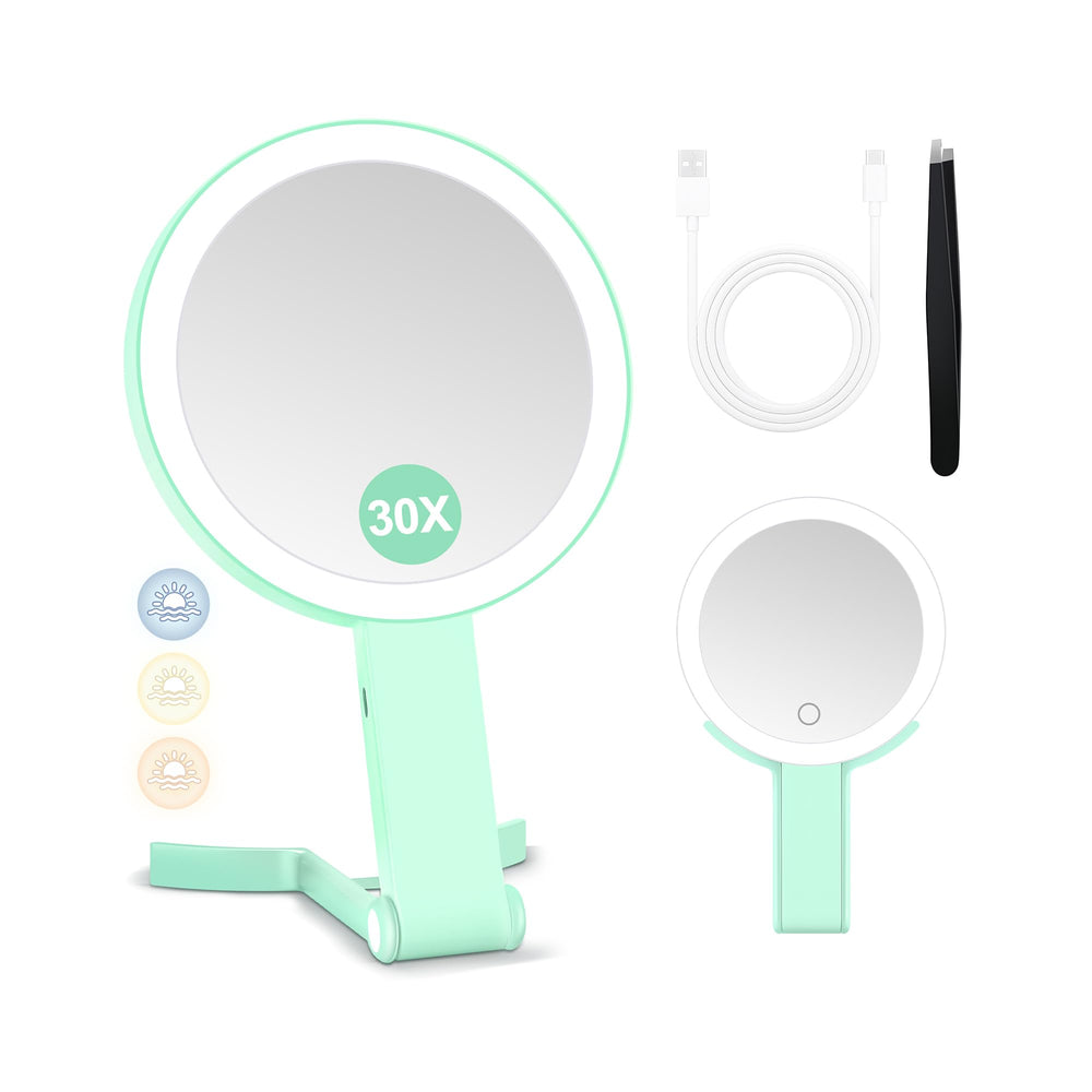 MIYADIVA magnifying mirror with light 30x for precise makeup tasks