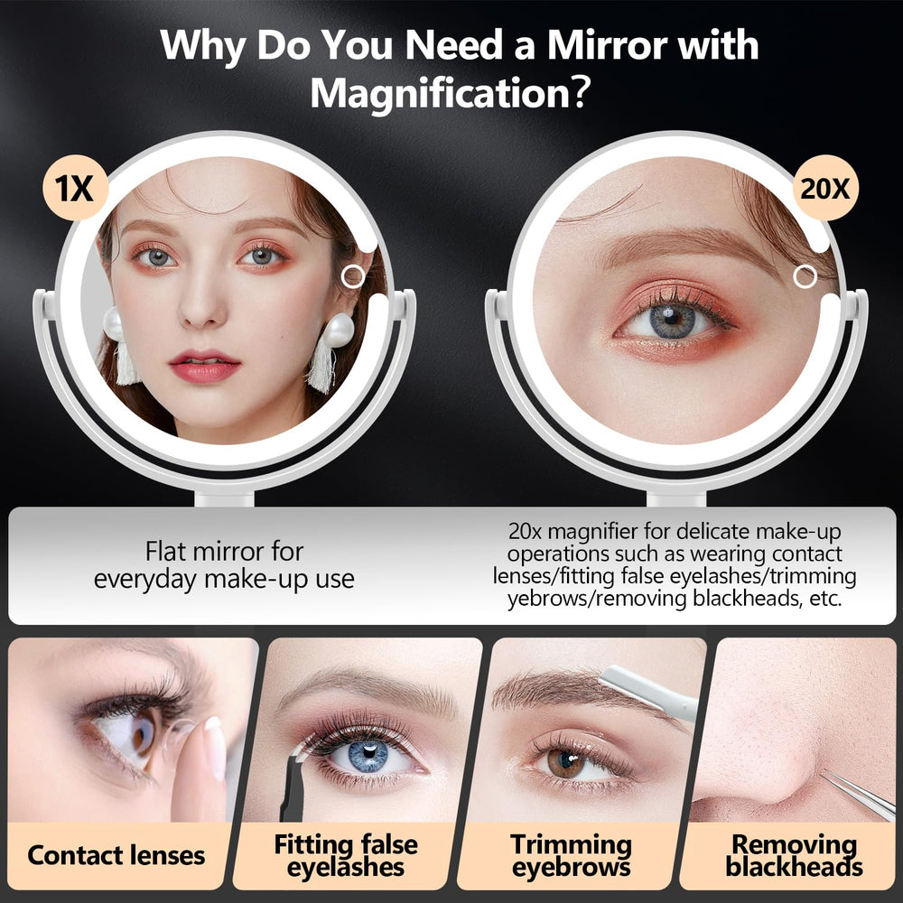 MIYADIVA mirror 360-degree rotation offers flexible viewing angles during application.