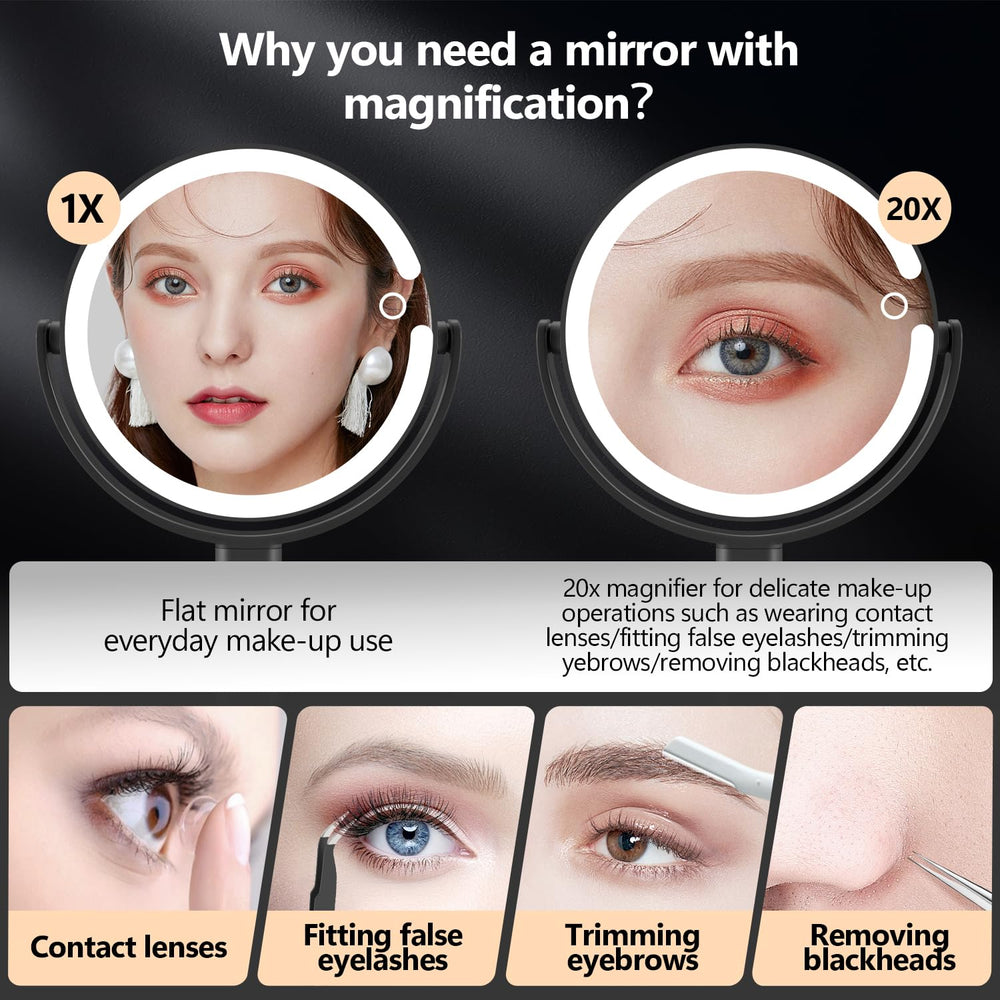 MIYADIVA mirror's 360-degree rotation lets you switch views effortlessly