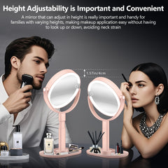 MIYADIVA makeup mirror with 80 LEDs bright, even illumination.