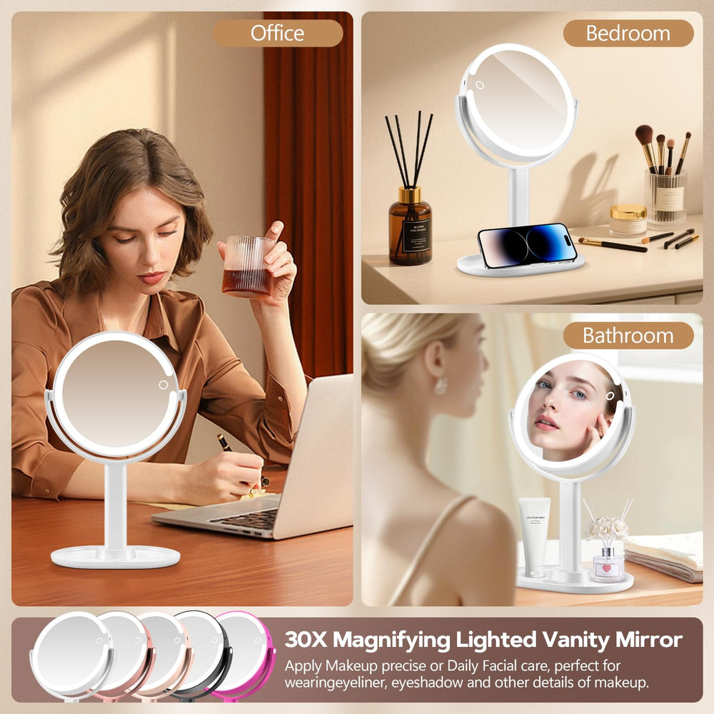 MIYADIVA compact 8.8-inch design fits small desks or vanity