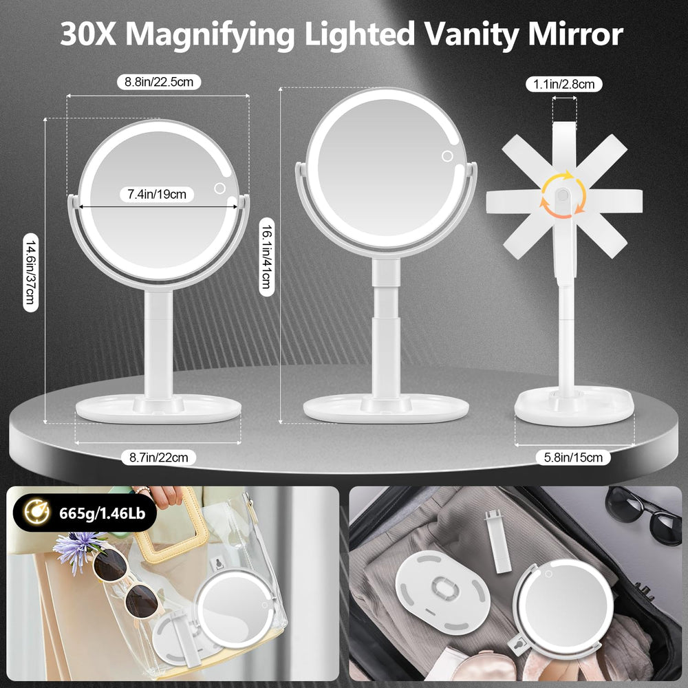MIYADIVA makeup mirror with 1x daily-use view