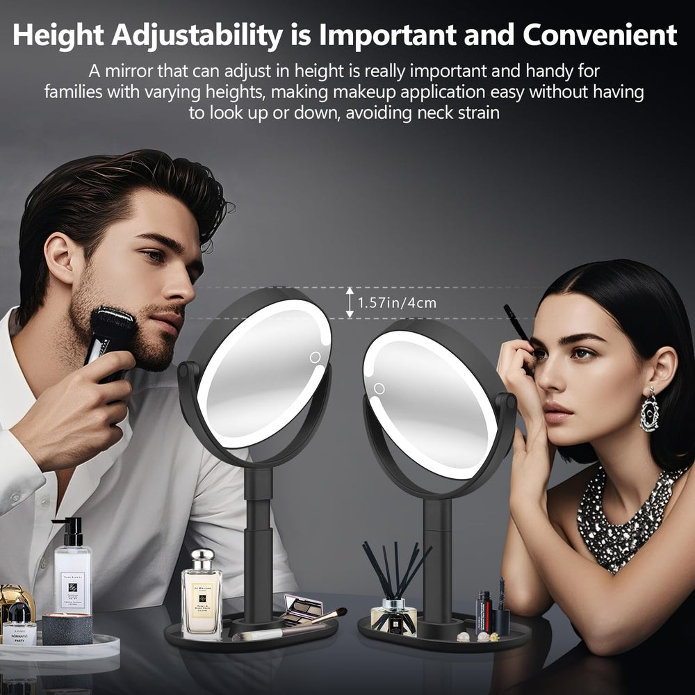 MIYADIVA mirror base includes phone holder for tutorials during makeup