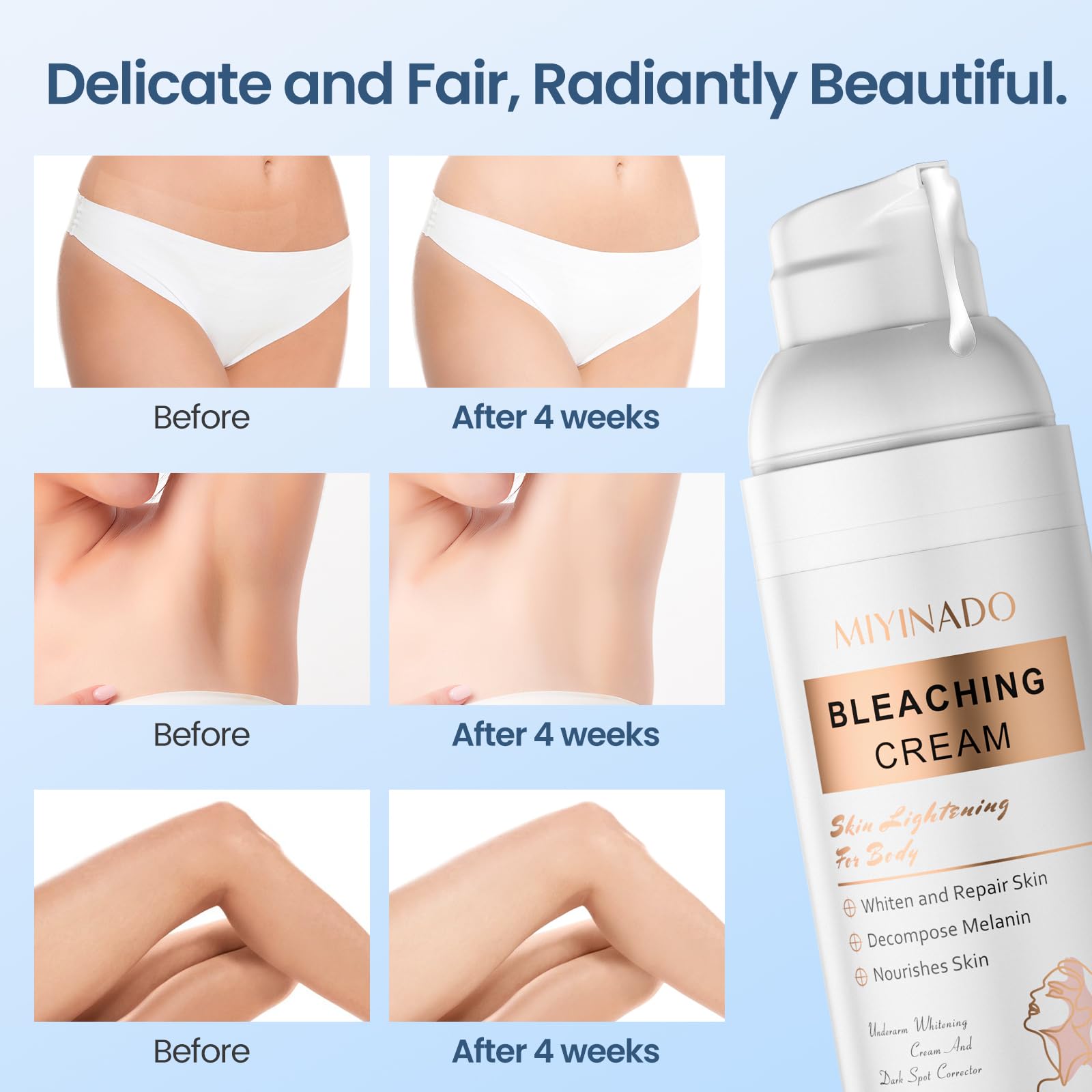 MIYINADO key ingredients like pearl and arbutin support brightening goals