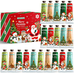 MIYUELENI Christmas hand cream set box-front demonstrates gift-ready packaging for holidays.