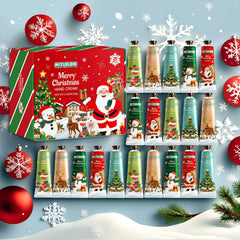 MIYUELENI hand cream set variety colors foreground shows multiple tubes ready for sharing.