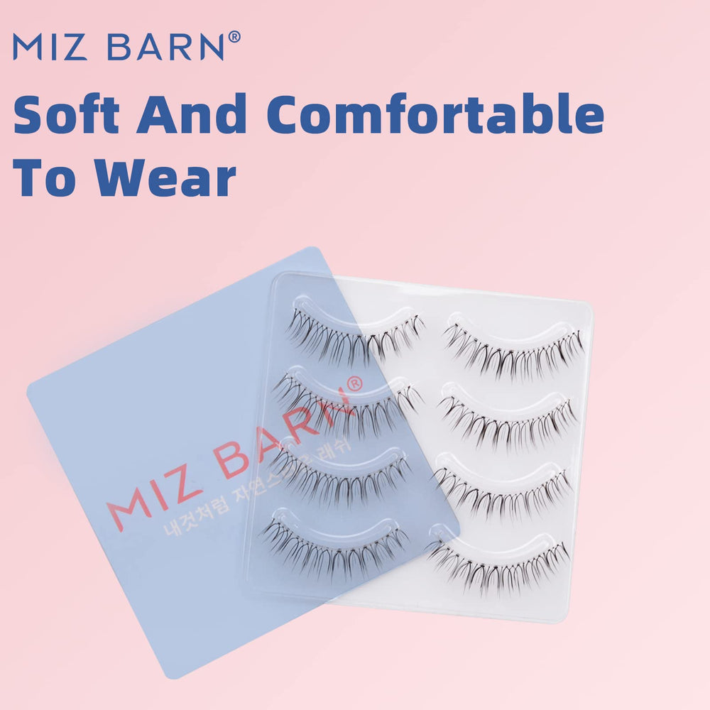 Miz Barn daily wear close-up clear band lashes designed for easy application.