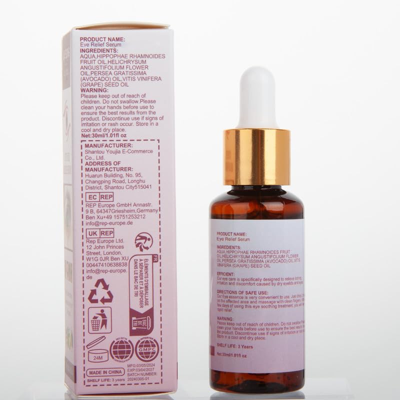 MIZEEYE Styes Eye Relief Serum daily-use bottle on vanity for routine care